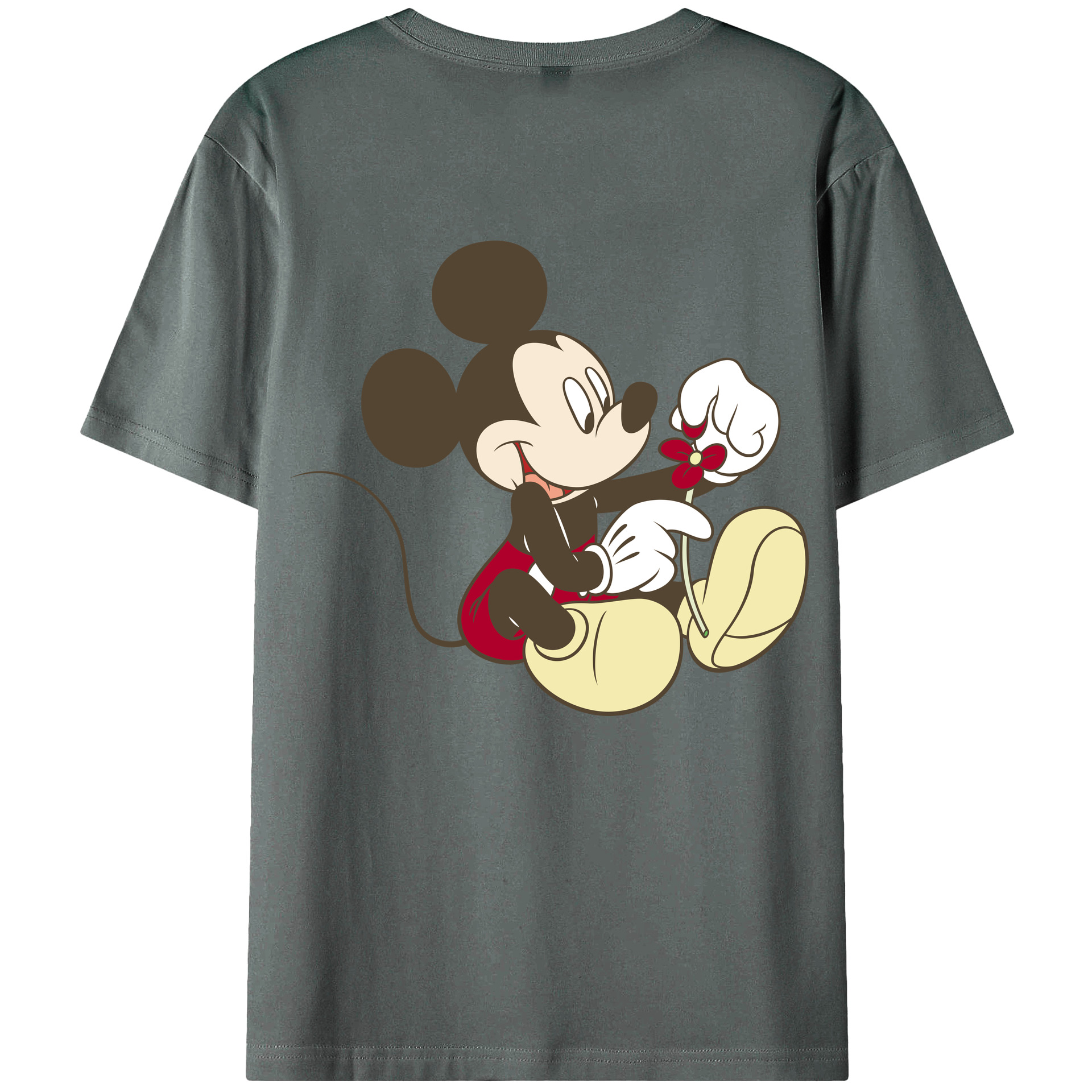 （画像用） ミッキーマウス Mickey Mouse 綿100％半袖Tシャツ（背面プリント）